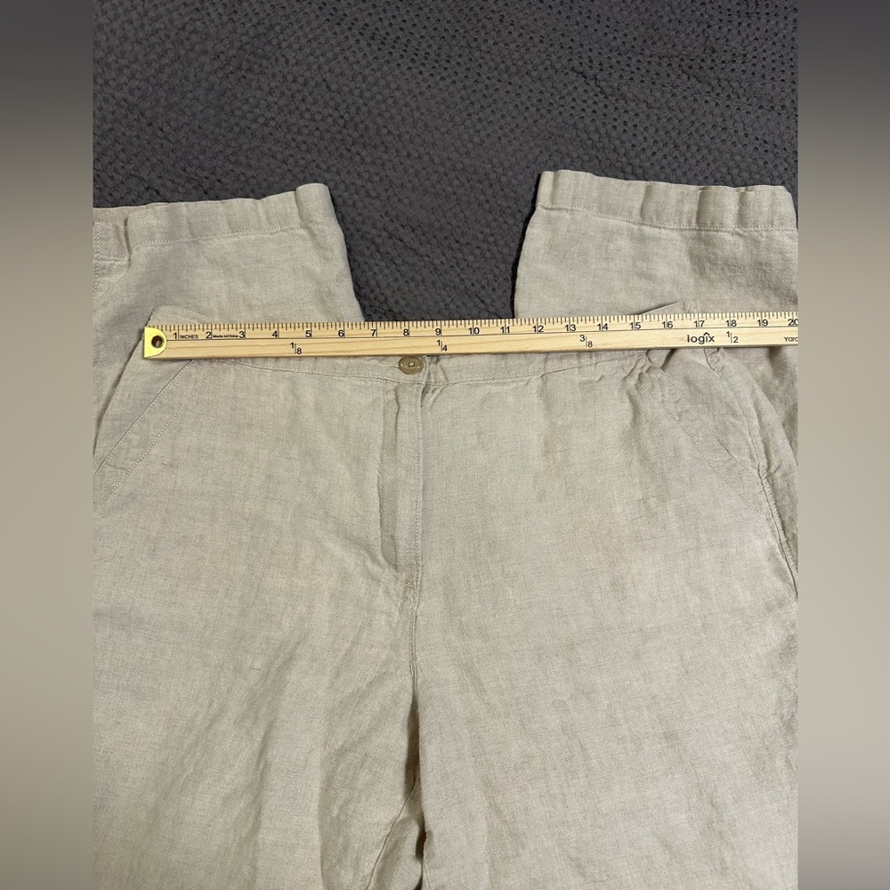 Women's Premium  100% Linen button up Pants - Picture 4 of 8